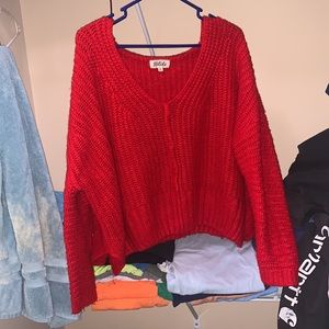Large red sweater only worn twice